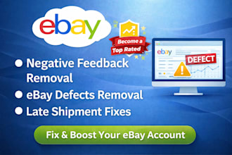 help you to be top rated seller by removing ebay defects