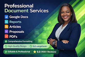 format and design google docs, report, article, proposal, pdf