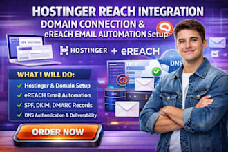 do hostinger integration website domain connection email automation
