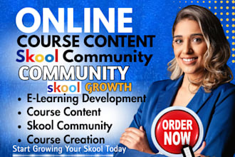 setup and monetize skool online course community, online course content creation