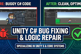 fix 3d unity bugs and c sharp code errors