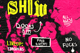 design eye catching posters for events and concerts