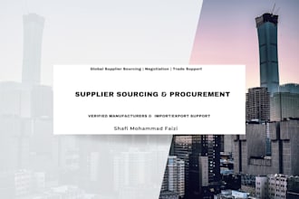 source verified suppliers and manufactures