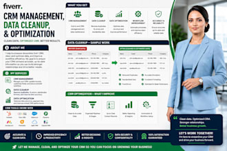 do CRM management, data cleanup, and optimization
