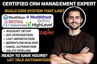 set up wealthbox redtail automation gohighlevel wealthfront salesmate brosh odoo
