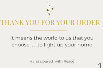 designar luxury labels and thank you cards