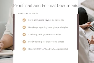 format and proofread your business documents professionally