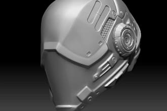 design a custom cosplay helmet for 3d printing and wearing
