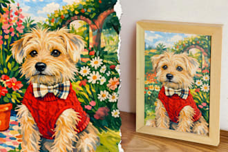 expressionist portrait of your dog
