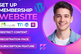 set up paid membership pro memberpress subscription member, membership website