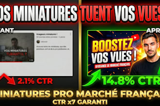 creer une miniature youtube a fort CTR marche francais