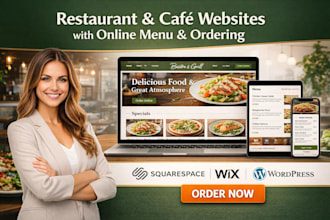 squarespace restaurant food menu dinning website online ordering cafe website