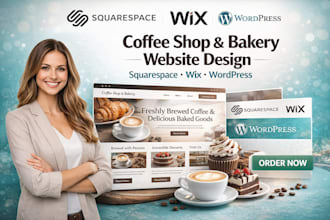squarespace coffee shop bakery cake cafe website dessert business food website