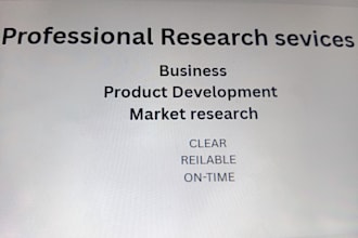 do business analysis, research, data analysis and sales