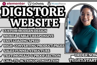 digistore website online product site sales funnel site digital course website