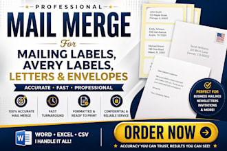 do mail merge for mailing labels, avery labels, letters and envelopes