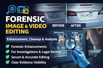 do forensic image and video editing, enhancement, restoration and analysis