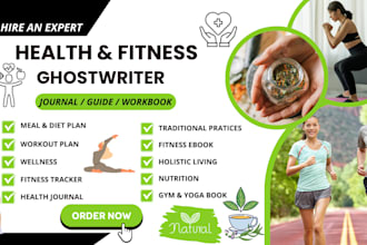 write fitness ebook, workout plan, nutrition, holistic wellness guide amazon KDP
