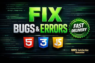 fix HTML, CSS and javascript bugs