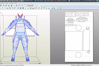 do sewing pattern and fabric patter for 3d cosplay, clothes, foam armors, prop