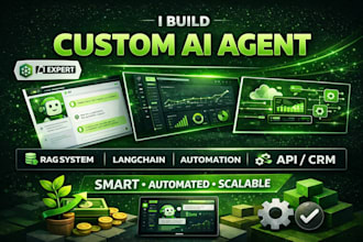develop custom ai agent, rag chatbot, private gpt or ai saas using langchain bot
