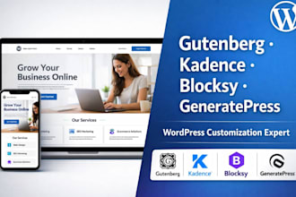 redesign wordpress website with kadence, kadence blocks, kadence pro