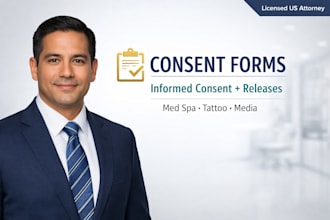 draft professional consent forms, model releases, and intake forms