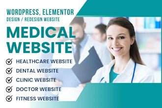 design healthcare, medical, doctor or undefined clinic wordpress website