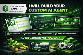 custom ai agents, rag chatbot, langchain automation ai saas build, langchain bot
