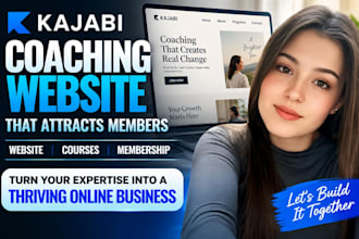 kajabi course website design, kajabi coach course setup to attract member