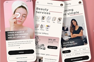 develop salon app, spa app, beauty app for android and ios