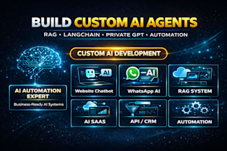 custom ai agent, rag chatbot, langchain automation, private gpt setup