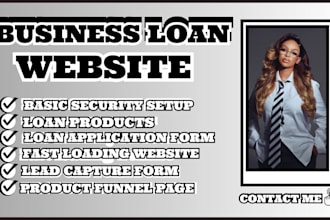 business loan website, loan company website, finance website design, lending web