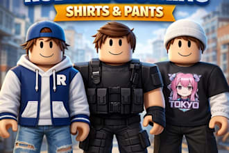 design custom roblox clothing shirt and pants for your avatar or group