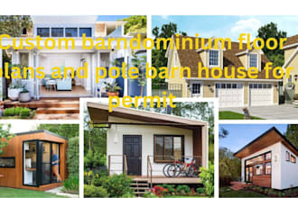 design custom barndominium floor plans and pole barn house for permit