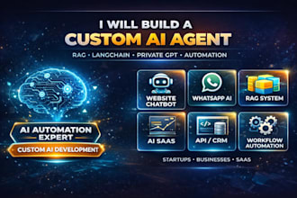 custom ai agent, rag chatbot, langchain automation, gpt ai saas, langchain bot
