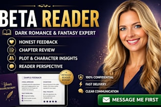 provide a detailed reader report for your dark romance or fantasy novel