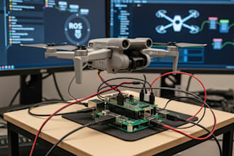 integrate dji mini 2 with raspberry pi using ros for drone and robot control