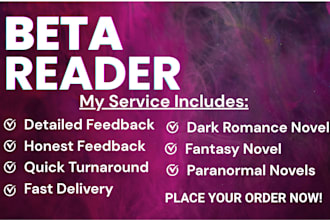 beta read dark paranormal romance with detailed reader reaction notes