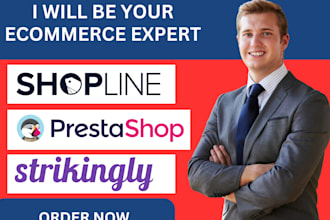 design shopline strikingly volusion prestashop website and store