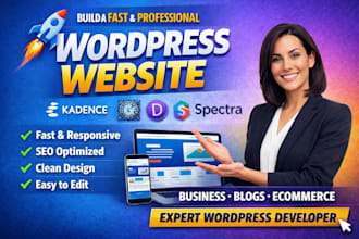 build wordpress website on kadence blocks, gutenberg blocks, divi, spectra base