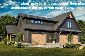 be your architect for barndominium and pole barn house plan design