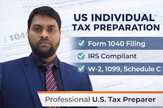 prepare US individual income tax returns form 1040 and state returns