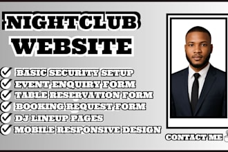 nightclub website, club website design, bar website, lounge website