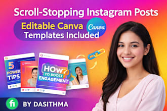 design instagram posts in canva with editable links
