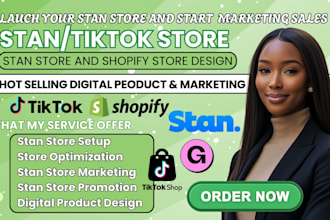 setup stan store marketing, tiktok shop, beacons ai, gumroad, payhip website SEO