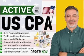 us CPA letter, CPA comfort letter, CPA verification letter, profit and loss