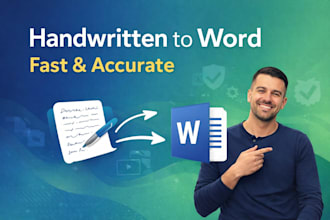 type handwritten notes or images into word fast and accurately
