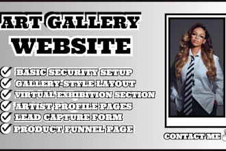art gallery website, gallery website design, artist portfolio website