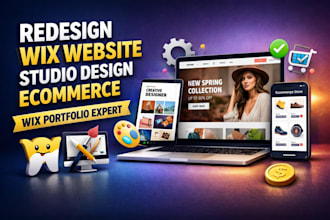 redesign wix wesbite studio design ecommerce wix website wix portfolio expert